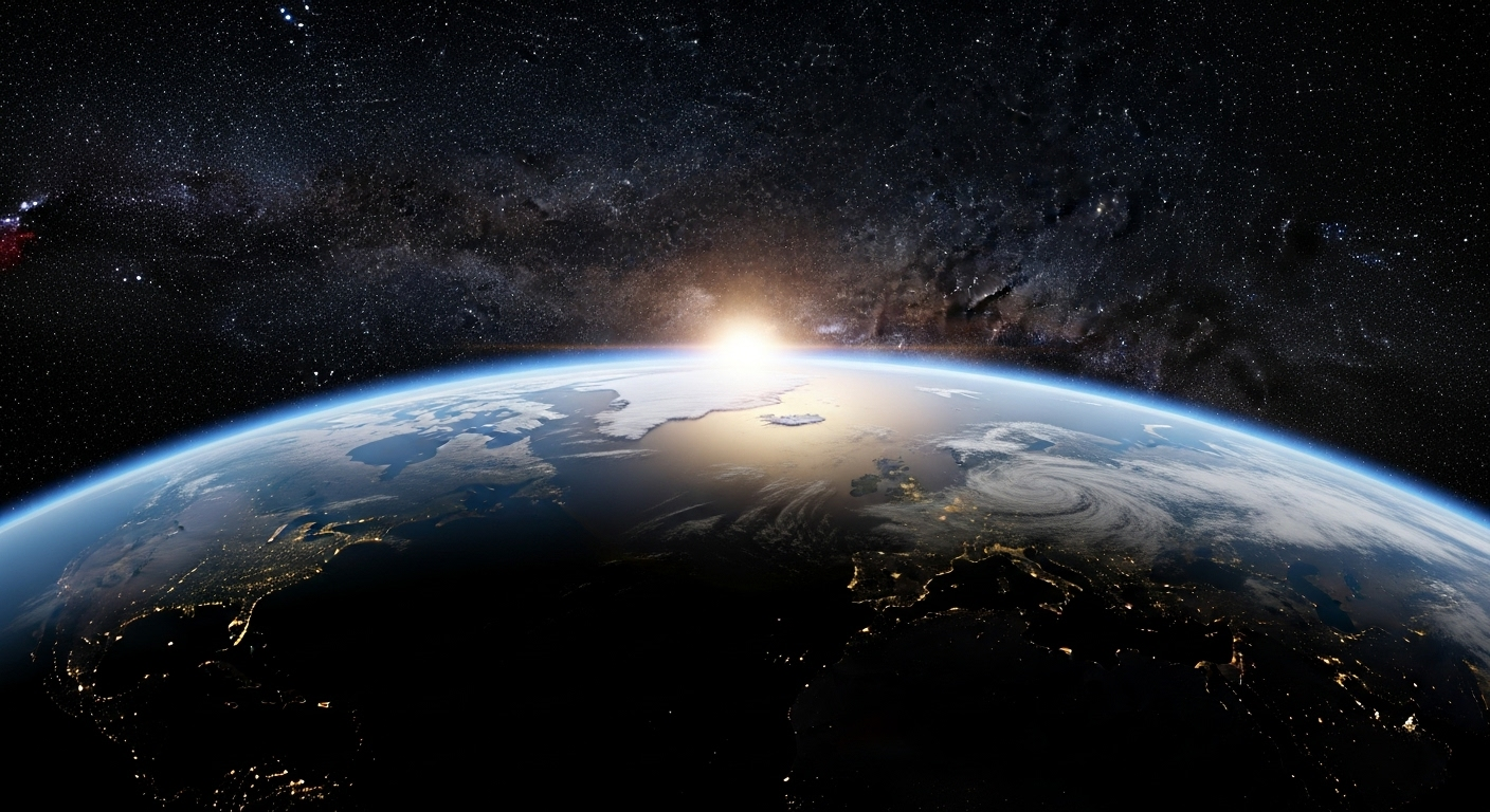 What If the Moon Suddenly Disappeared? A scientific illustration showing Earth from space after the moon disappeared, highlighting the catastrophic impact on the planet's oceans and climate.